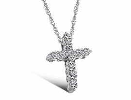 Sterling Silver Cross Pendant Necklace