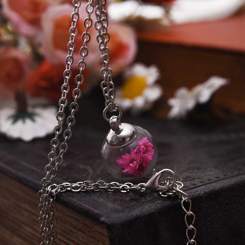 Real Dried Flower Necklace