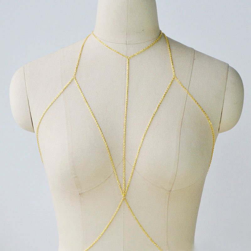 Gold/Silver Color Bra Body Necklace