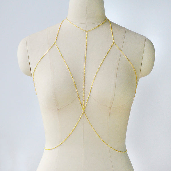 Gold/Silver Color Bra Body Necklace