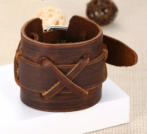 Genuine Leather Wrap Bracelet