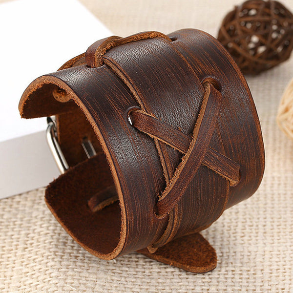 Genuine Leather Wrap Bracelet
